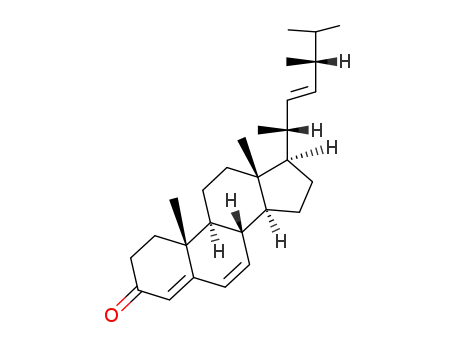 Molecular Structure of 516-77-8 (4,6,22-CHOLESTATRIEN-24-BETA-METHYL-3-ONE)