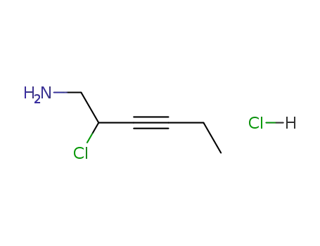Molecular Structure of 126681-37-6 (2-chloro-3-hexynylamine hydrochloride)