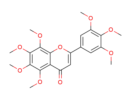 Molecular Structure of 6965-36-2 (5,6,7,8-tetramethoxy-2-(3,4,5-trimethoxyphenyl)-4H-chromen-4-one)