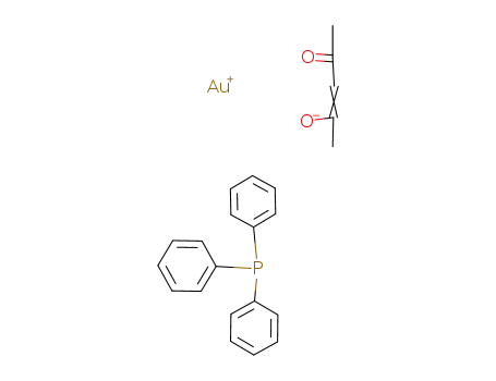 Au(acetylacetonato)(P(C<sub>6</sub>H<sub>5</sub>)3)