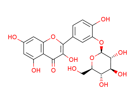 4H-1-Benzopyran-4-one, 2-(3-(beta-D-glucopyranosyloxy)-4-hydroxyphenyl)-3,5,7-trihydroxy-