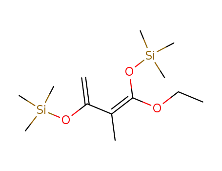 Molecular Structure of 122305-38-8 ((Z)-1-Ethoxy-2-methyl-1,3-bis-trimethylsilanyloxy-buta-1,3-diene)
