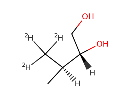 Molecular Structure of 50449-50-8 ((2<i>R</i>,3<i>S</i>)-4,4,4-trideuterio-3-methyl-butane-1,2-diol)