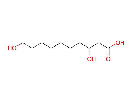 Molecular Structure of 762-05-0 (3,10-dihydroxydecanoic acid)