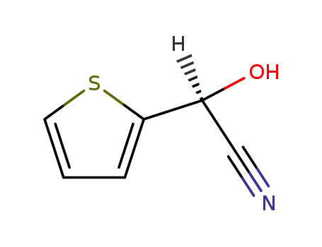Molecular Structure of 134562-59-7 ((S)-A-HYDROXY-2-THIOPHENEACETONITRILE)