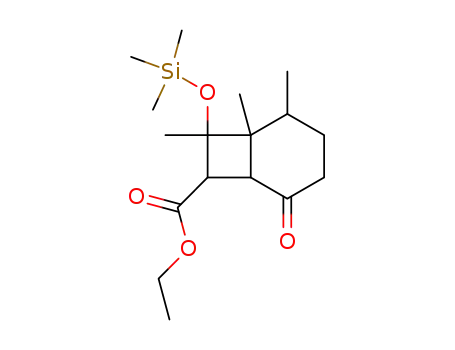 1,2,8-Trimethyl-5-oxo-8-trimethylsilanyloxy-bicyclo[4.2.0]octane-7-carboxylic acid ethyl ester