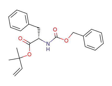 Molecular Structure of 851714-01-7 (L-Phenylalanine, N-[(phenylmethoxy)carbonyl]-, 1,1-dimethyl-2-propenyl
ester)