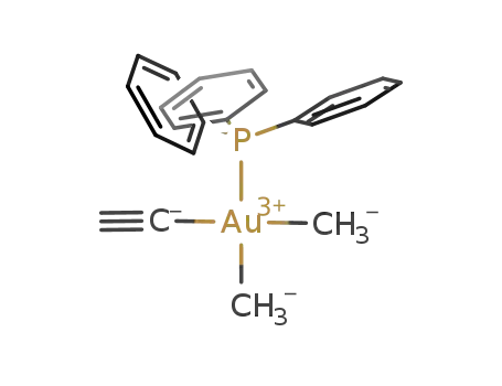 Molecular Structure of 850513-39-2 (cis-dimethyl(ethynyl)(triphenylphosphine)gold(III))