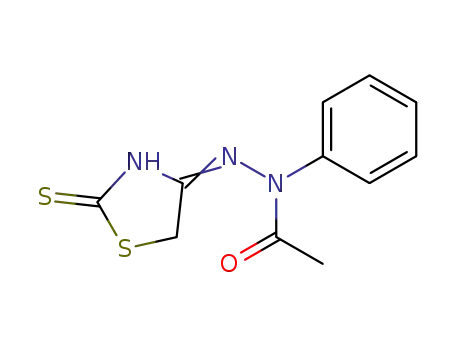 Molecular Structure of 98664-36-9 (4-N'-Acetylphenylhydrazono-2-thiazolidinethione)