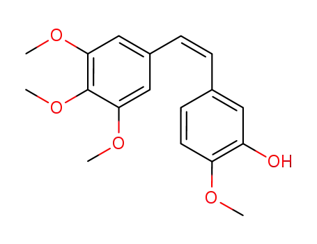 Molecular Structure of 117048-62-1 (Phenol, 2-methoxy-5-[(1E)-2-(3,4,5-trimethoxyphenyl)ethenyl]-)