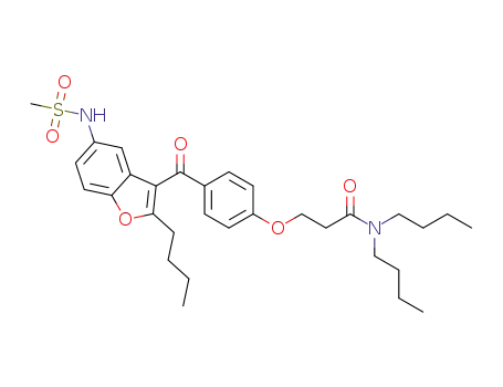 N,N-dibutyl-3-[4-((2-butyl-5-[(methylsulfonyl)amino]-1-benzofuran-3-yl)carbonyl)-phenoxy]propanamide