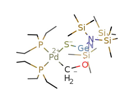 Molecular Structure of 700834-72-6 ([(Et3P)2Pd(μ-S)(μ-CH2O)Ge(N(SiMe3)2)2])