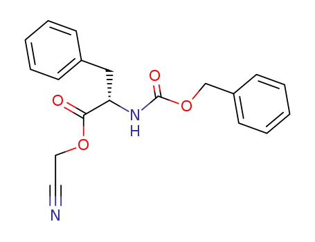 Molecular Structure of 7663-85-6 (N-[(Phenylmethoxy)carbonyl]-L-phenylalanine cyanomethyl ester)