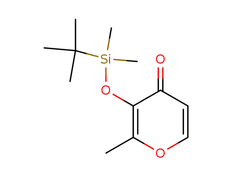 Molecular Structure of 152547-41-6 (3-((tert-butyldimethylsilyl)oxy)-2-methyl-4H-pyran-4-one)