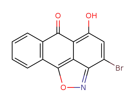 Molecular Structure of 82827-33-6 (3-bromo-5-hydroxyanthra<1,9-cd>isoxazol-6-one)