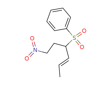 Molecular Structure of 139615-68-2 (Benzene, [[1-(2-nitroethyl)-2-butenyl]sulfonyl]-, (E)-)