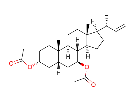 Molecular Structure of 89414-89-1 (3α,7β-diacetoxy-24-nor-5β-chol-22-ene)