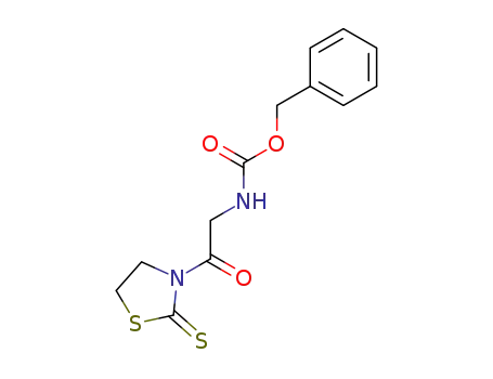 Molecular Structure of 80681-01-2 ([2-Oxo-2-(2-thioxo-thiazolidin-3-yl)-ethyl]-carbamic acid benzyl ester)