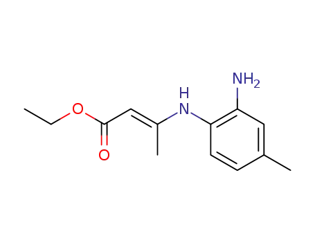 Molecular Structure of 39623-57-9 (3-(2-amino-4-methyl-anilino)-crotonic acid ethyl ester)
