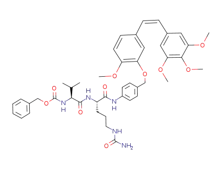 {(S)-1-[(S)-1-(4-{2-Methoxy-5-[(Z)-2-(3,4,5-trimethoxy-phenyl)-vinyl]-phenoxymethyl}-phenylcarbamoyl)-4-ureido-butylcarbamoyl]-2-methyl-propyl}-carbamic acid benzyl ester