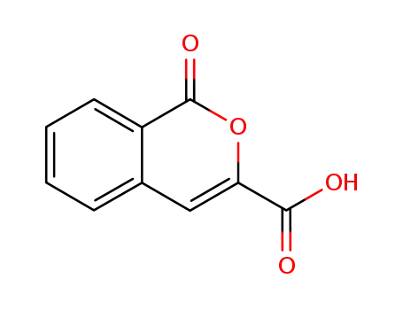 Molecular Structure of 2289-03-4 (1-oxo-1H-isochromene-3-carboxylic acid)