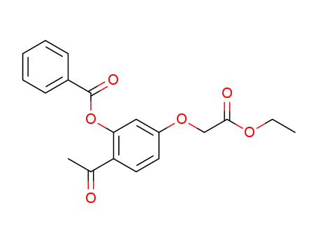 Molecular Structure of 102019-14-7 ((4-acetyl-3-benzoyloxy-phenoxy)-acetic acid ethyl ester)