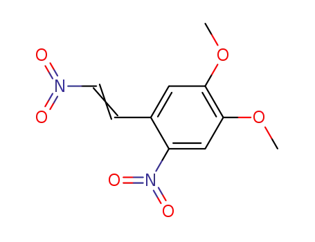Molecular Structure of 16551-84-1 (1,2-dimethoxy-4-nitro-5-(2-nitroethenyl)benzene)