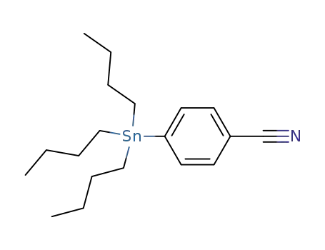 Molecular Structure of 79048-30-9 (Benzonitrile, 4-(tributylstannyl)-)