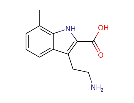 Molecular Structure of 14517-83-0 (3-(2-amino-ethyl)-7-methyl-indole-2-carboxylic acid)