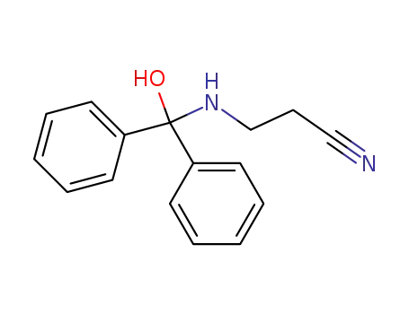 Molecular Structure of 80500-14-7 (3-[(Hydroxy-diphenyl-methyl)-amino]-propionitrile)