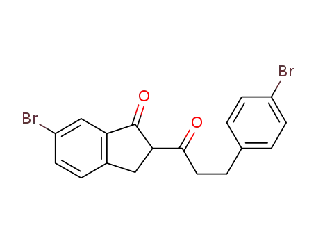 Molecular Structure of 1610628-81-3 (6-bromo-2-[3-(4-bromophenyl)-1-oxopropyl]-indan-1-one)