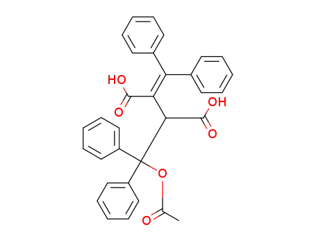 Molecular Structure of 858807-12-2 ((α-acetoxy-benzhydryl)-benzhydrylidene-succinic acid)