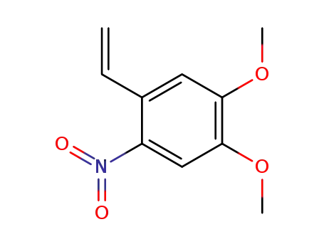 Molecular Structure of 65907-71-3 (Benzene, 1-ethenyl-4,5-dimethoxy-2-nitro-)