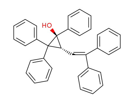 Molecular Structure of 114789-84-3 (trans-1-hydroxy-1,2,2-triphenyl-3-(2,2-diphenylvinyl)cyclopropane)