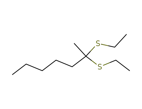 Molecular Structure of 86739-50-6 (2,2-bis-ethylsulfanyl-heptane)