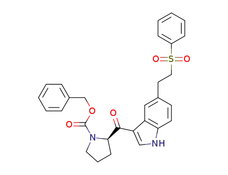 (R)-benzyl 2-(5-(2-(phenylsulfonyl)ethyl)-1H-indole-3-carbonyl)pyrrolidine-1-carboxylate
