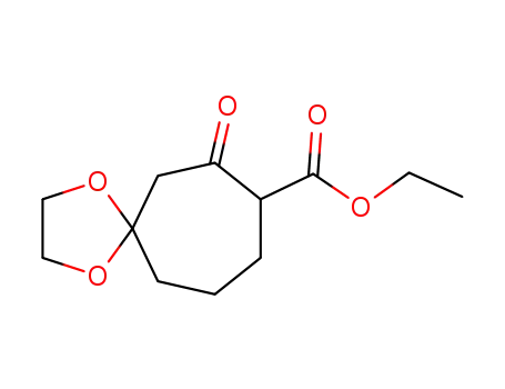 Molecular Structure of 92904-91-1 (7-oxo-1,4-dioxa-spiro[4.6]undecane-8-carboxylic acid ethyl ester)