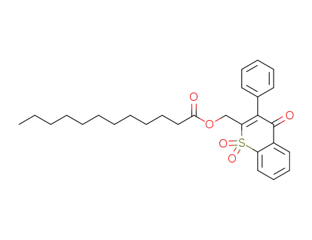 Molecular Structure of 1033736-99-0 ((4-oxo-3-phenyl-4H-1,1-dioxothiochromen-2-yl)methyl dodecanoate)