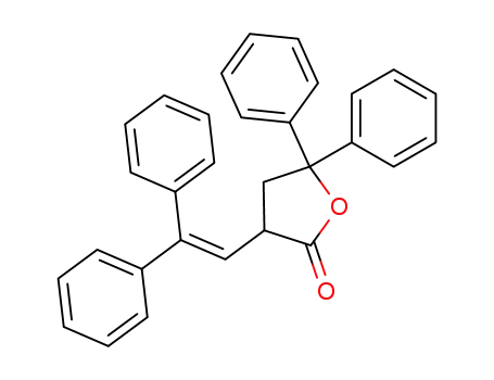 Molecular Structure of 89536-29-8 (3-(2,2-diphenylethenyl)-5,5-diphenyldihydrofuran-2(3H)-one)