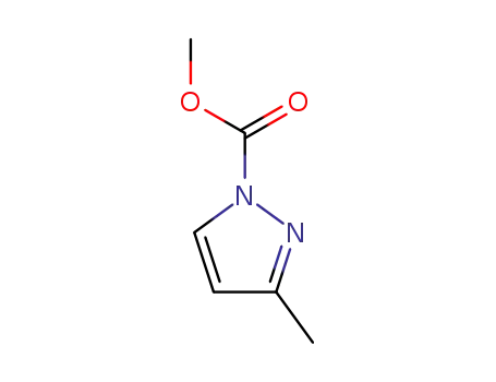 Molecular Structure of 75326-01-1 (1H-Pyrazole-1-carboxylicacid,3-methyl-,methylester(9CI))