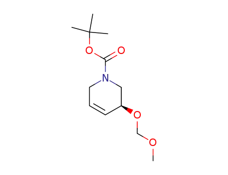Molecular Structure of 924651-53-6 (3-methoxymethoxy-3,6-dihydro-2<i>H</i>-pyridine-1-carboxylic acid <i>tert</i>-butyl ester)