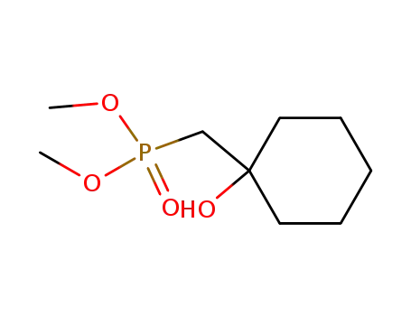 Molecular Structure of 88708-60-5 (Phosphonic acid, [(1-hydroxycyclohexyl)methyl]-, dimethyl ester)