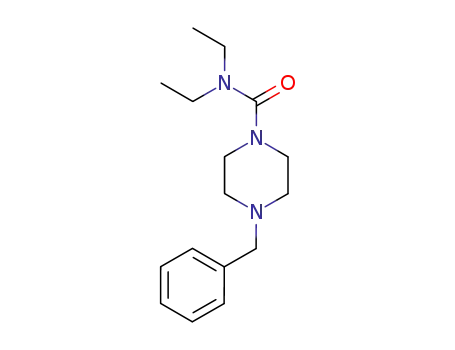 Molecular Structure of 75529-71-4 (1-Piperazinecarboxamide, N,N-diethyl-4-(phenylmethyl)-)