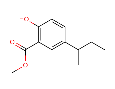 Molecular Structure of 53434-24-5 (5-<i>sec</i>-butyl-2-hydroxy-benzoic acid methyl ester)