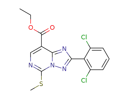 Ethyl 2-(2,6-Dichlorophenyl)-5-(methylthio)<1,2,4>triazolo<1,5-c>pyrimidine-8-carboxylate