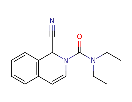 Molecular Structure of 4053-47-8 (2(1H)-Isoquinolinecarboxamide, 1-cyano-N,N-diethyl-)