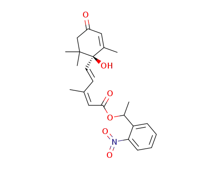 Molecular Structure of 220863-62-7 (abscisic acid 1-(2-nitrophenyl)ethyl ester)