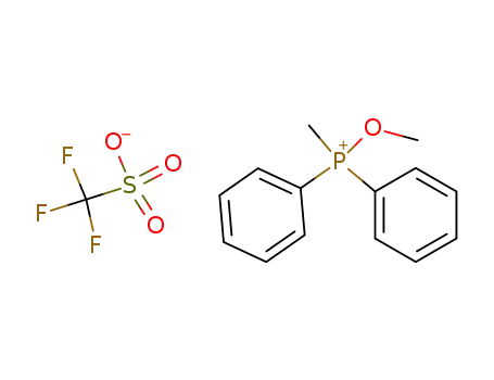 Molecular Structure of 64294-69-5 (C<sub>14</sub>H<sub>16</sub>OP<sup>(1+)</sup>*CF<sub>3</sub>O<sub>3</sub>S<sup>(1-)</sup>)