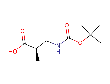 Molecular Structure of 132696-45-8 ((R)-3-(BOC-AMINO)-2-METHYLPROPIONIC ACID)