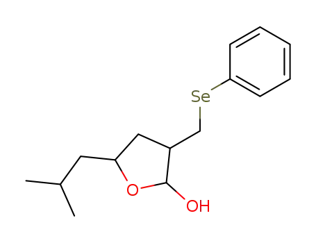 Molecular Structure of 57566-86-6 (4-hydroxy-6-methyl-2-(phenylselanyl-methyl)-heptanal)